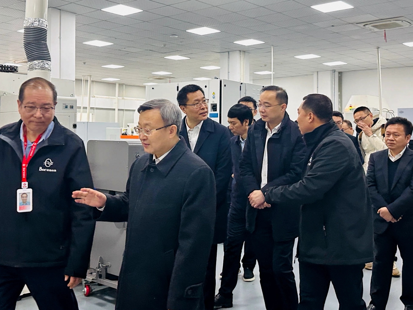 Wang Shouwen, négociateur commercial international et vice-ministre du ministère du Commerce de Chine, s'est rendu à Boreasa pour évaluer nos capacités.